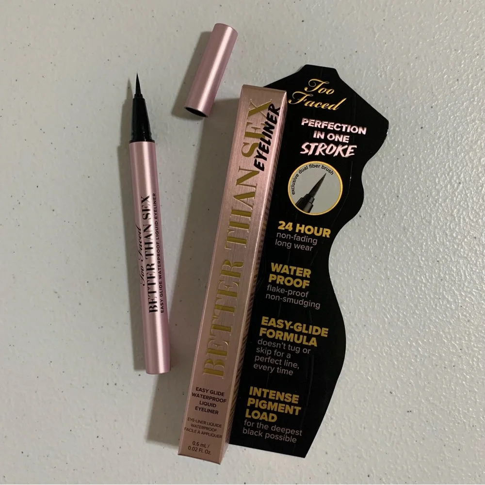 Too Faced Better Than Sex Easy Glide Waterproof Liquid Eyeliner-NIB